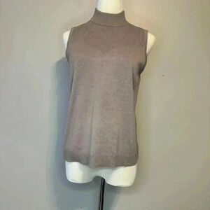 Tahari Women’s Size L Sleeveless Sweater Mock neck Layering